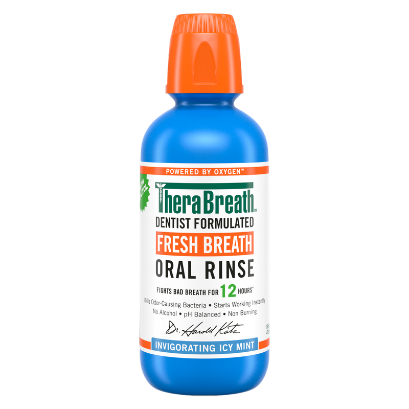 TheraBreath Fresh Breath Oral Rinse Icy Mint 16oz