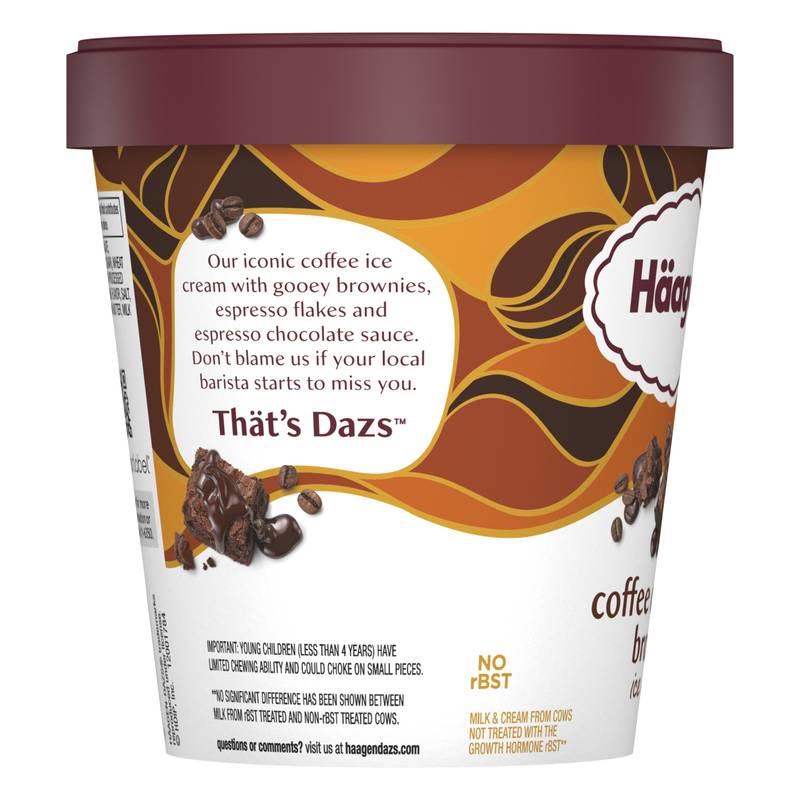 Haagen-Dazs Coffee Chocolate Brownie Ice Cream, 14oz.