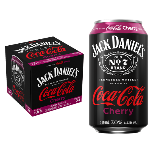 Jack Daniel's & Coca-Cola Cherry 4pk 12oz Cans 7% ABV