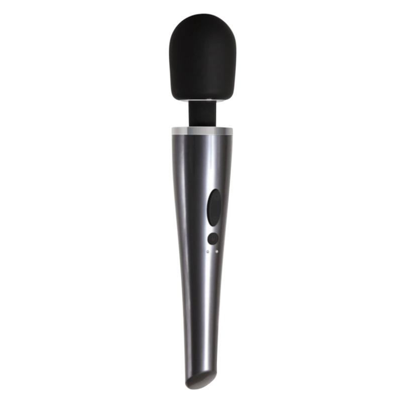 Evolved Mighty Metallic Wand Body Massager Black