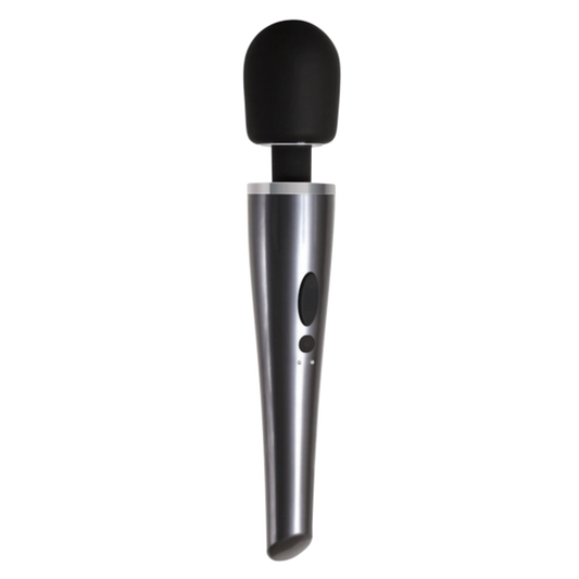 Evolved Mighty Metallic Wand Body Massager Black