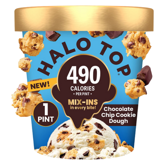Halo Top Mix Ins Chocolate Chip Cookie Dough Light Pint, 16oz