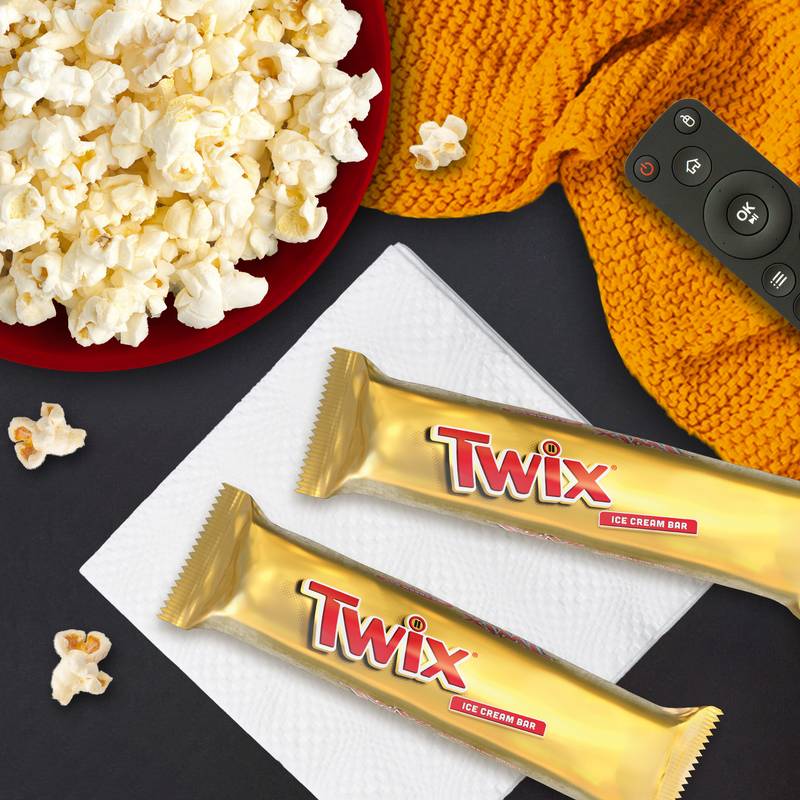 TWIX Caramel Vanilla Milk Chocolate Ice Cream Bars, 6ct