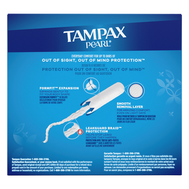 Tampax Pearl Regular Tampons 36 Ct