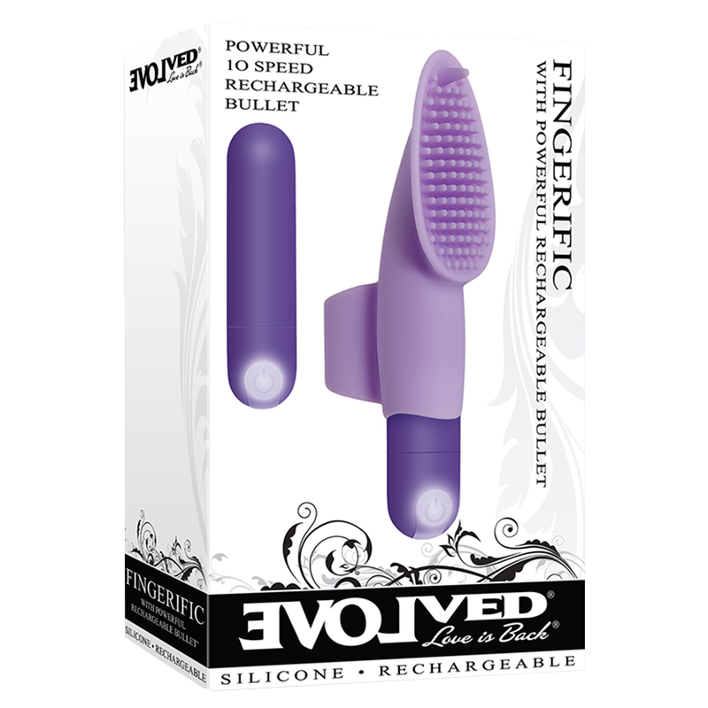 Evolved Fingerific Rechargable Vibrating Clitoral Stimulator Purple