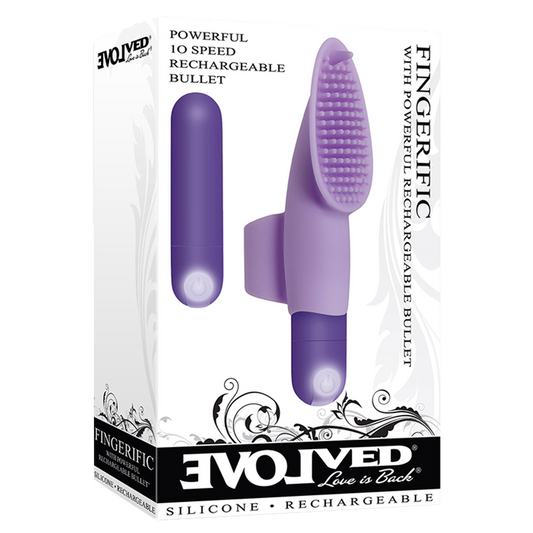 Evolved Fingerific Rechargable Vibrating Clitoral Stimulator Purple