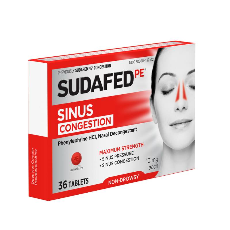 Sudafed PE Sinus Congestion, 36 Count