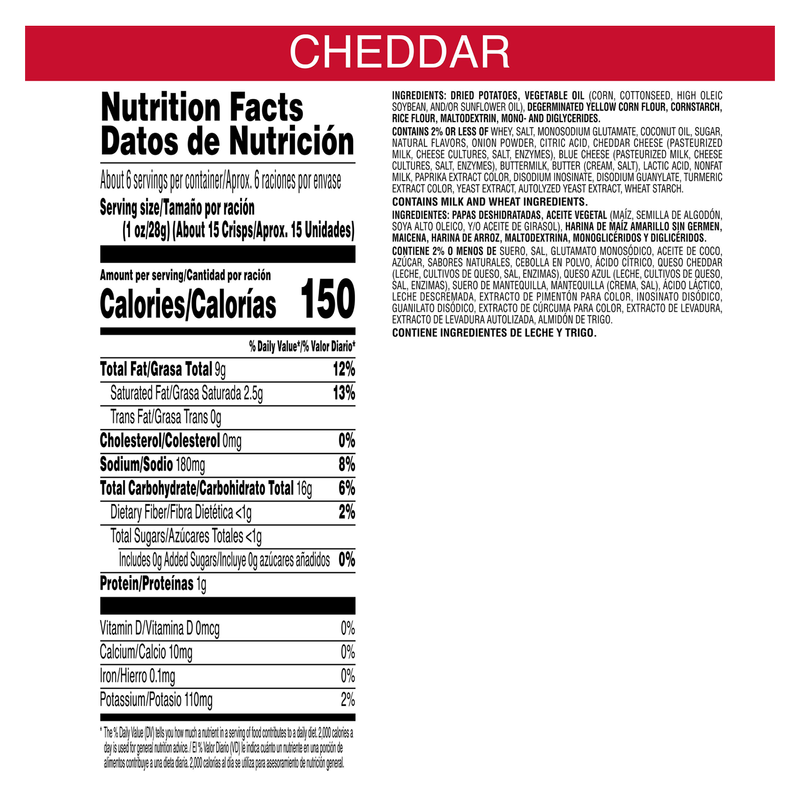 Pringles® Cheddar Cheese, 5.6 oz