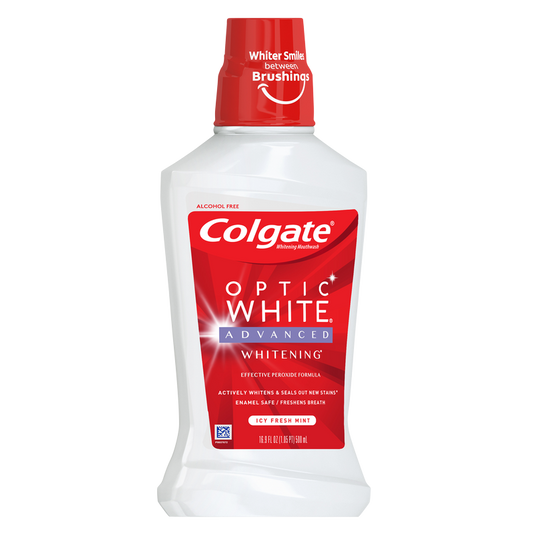 Colgate Optic White Fresh Mint Whitening Mouthwash 16oz