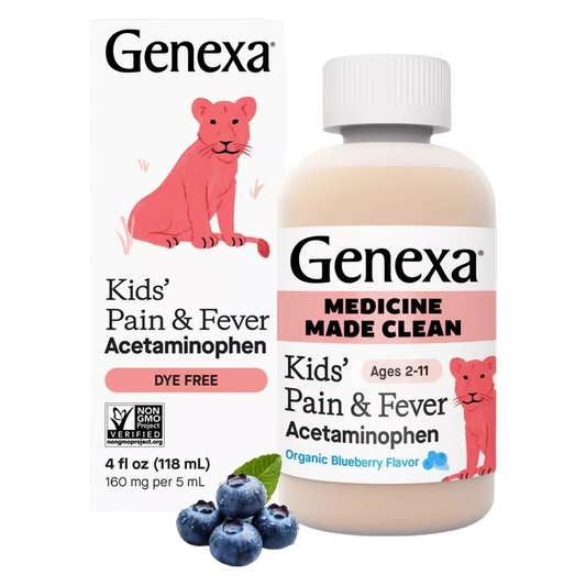 Genexa Kids' Acetaminophen Pain and Fever, Blueberry Liquid, 4oz