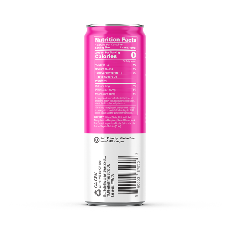 Wet Hydration Watermelon Lime Water 12oz Can