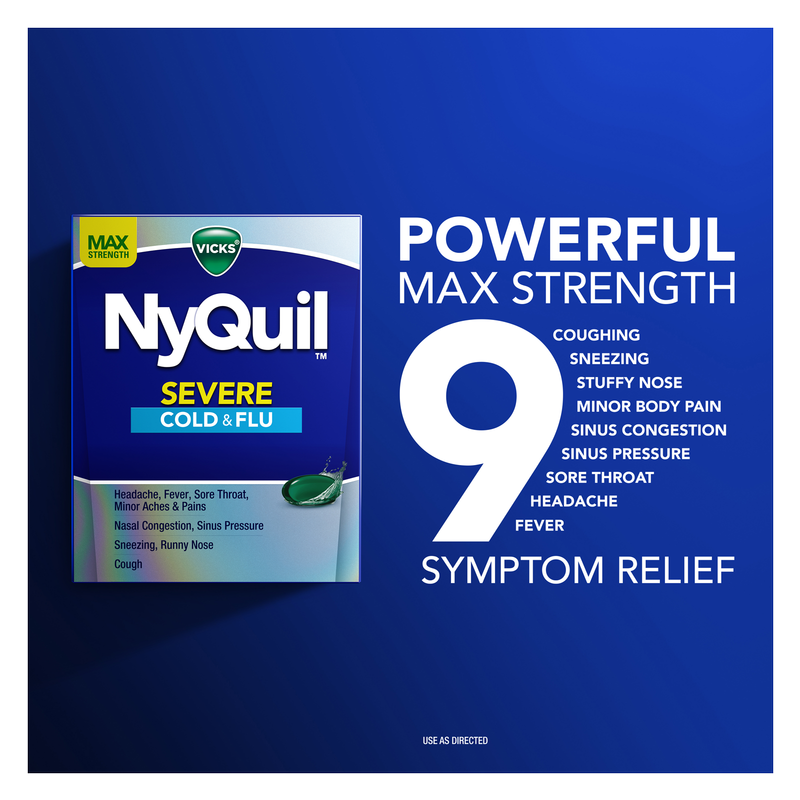 Vicks NyQuil Severe Cold & Flu Nighttime Relief LiquiCaps 24ct