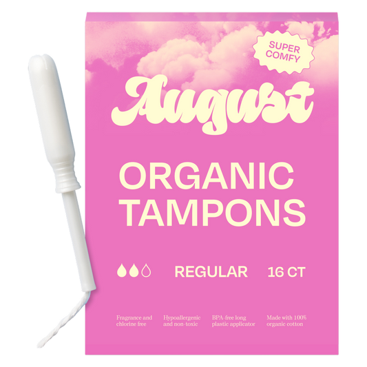 August Regular Organic Tampons 16ct