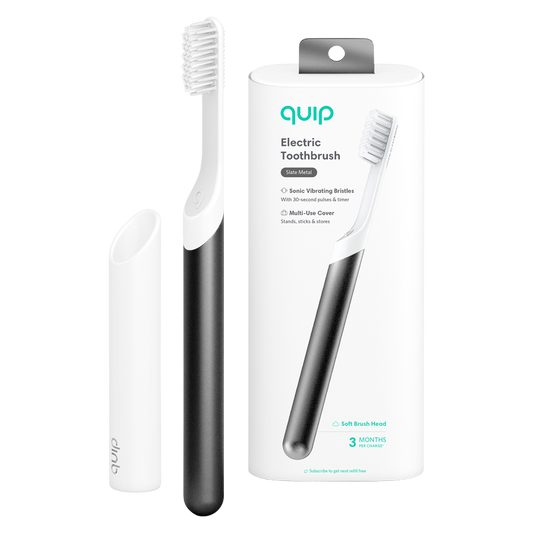 Quip Slate Metal Electric Toothbrush 1ct