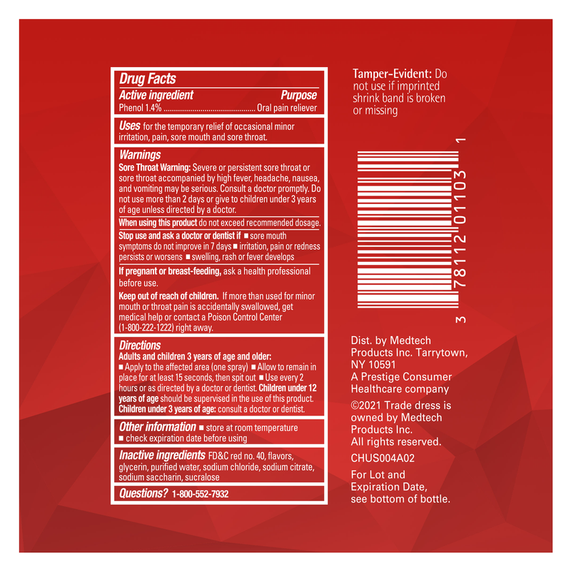 Chloraseptic Sore Throat Spray Cherry 6oz