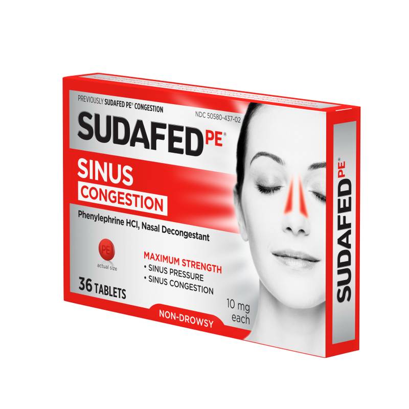 Sudafed PE Sinus Congestion, 36 Count