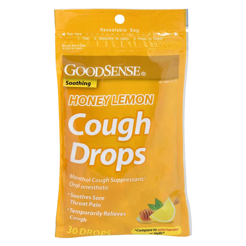GoodSense Honey Lemon Cough Drops 30ct