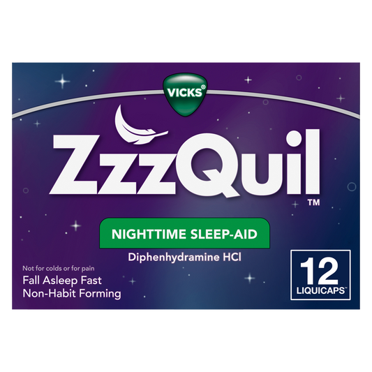 Vicks ZzzQuil Nighttime Sleep Aid LiquiCaps 12ct