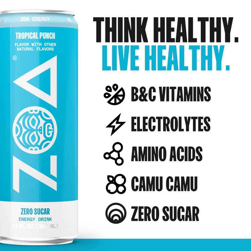 ZOA Energy Tropical Punch 12oz Can