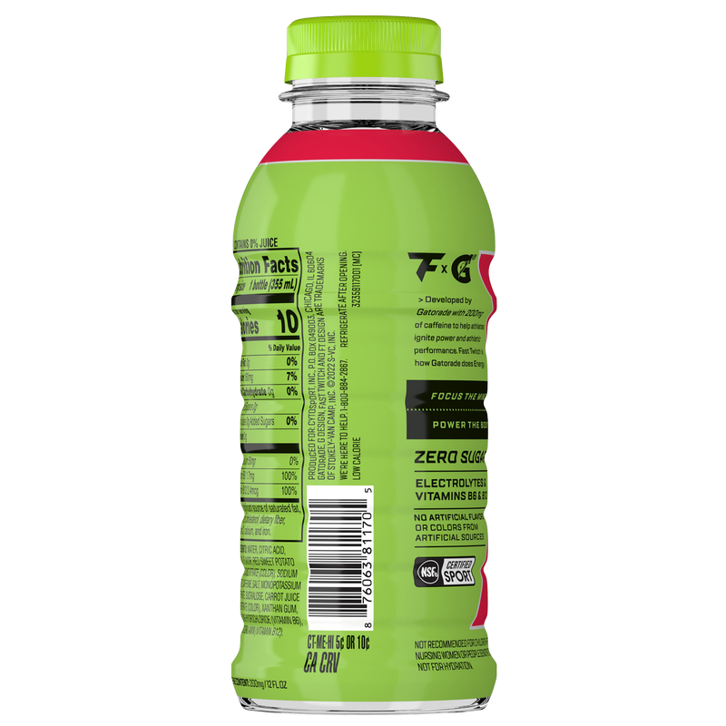 Fast Twitch Energy Drink Watermelon Strawberry 12oz Btl