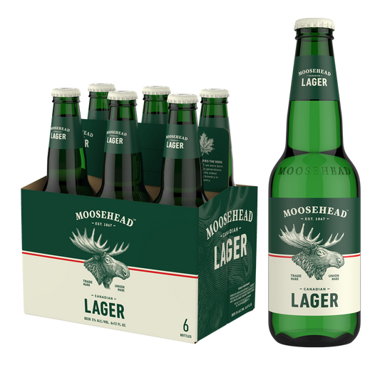 Moosehead Lager 6pk 12oz Btl 5.0% ABV
