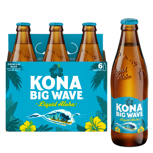 Kona Big Wave Premium Beer 6pk 12oz Bottles 4.4% ABV