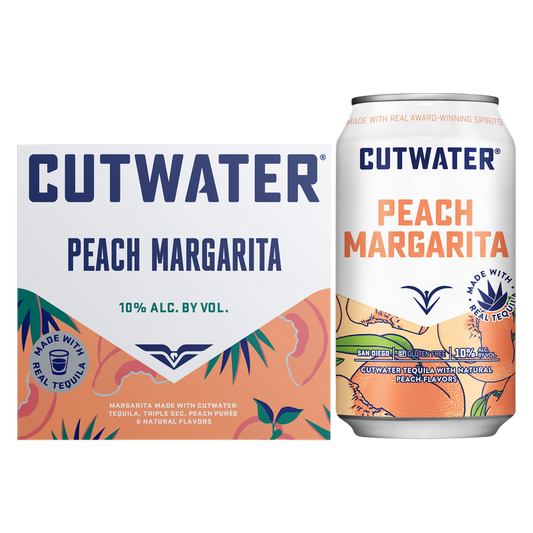 Cutwater Tequila Peach Margarita 4pk 12oz 10% ABV