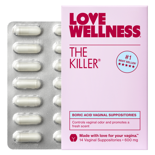 Love Wellness The Killer Boric Acid Vaginal Suppositories 14ct