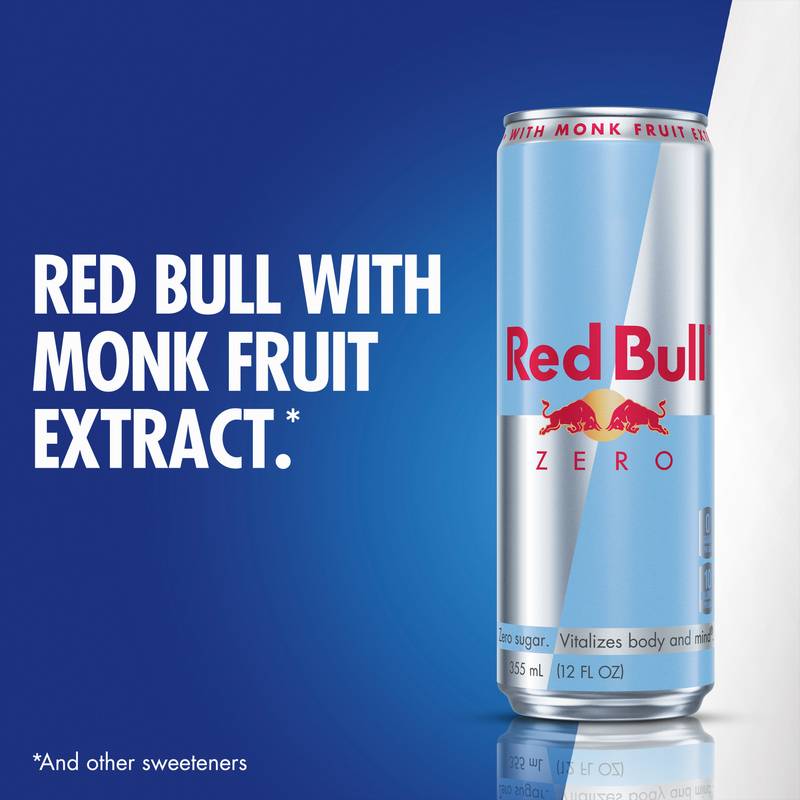 Red Bull Zero Energy Drink 4pk 12oz Can- XL