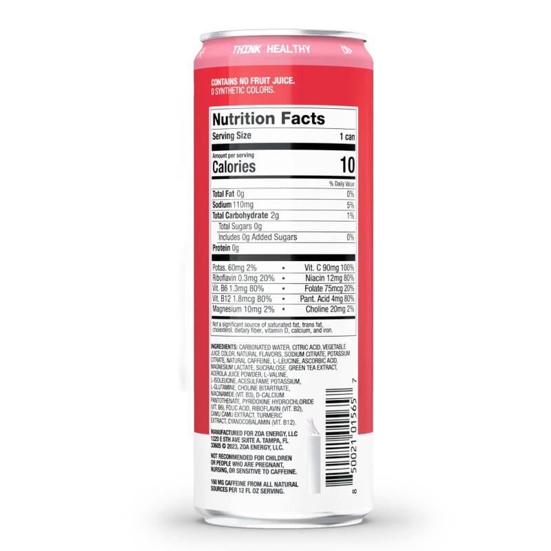 ZOA Energy Strawberry Watermelon 12oz Can