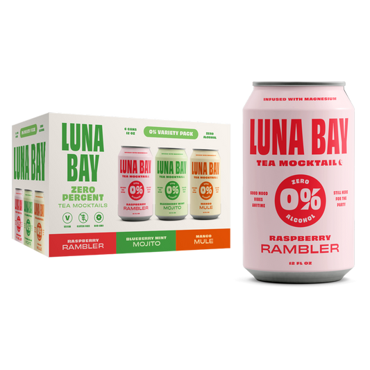 Luna Bay Zero Percent Tea Mocktails Variety Pack 6pk 12oz Can