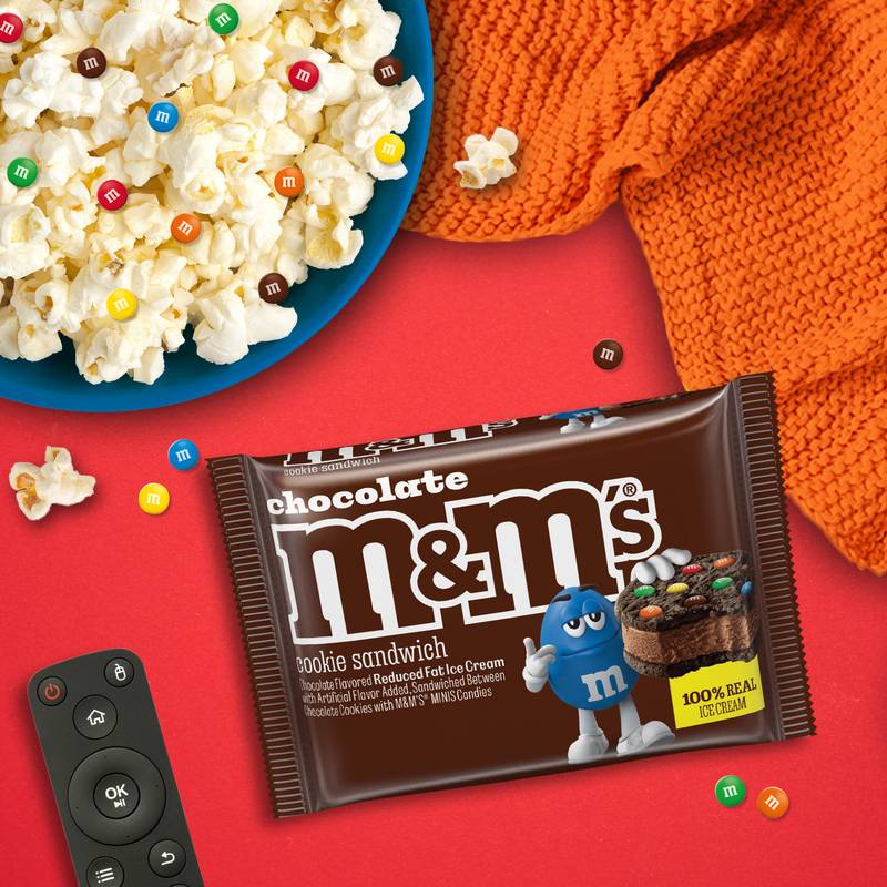 M&M's Chocolate Ice Cream Cookie Sandwich 1ct