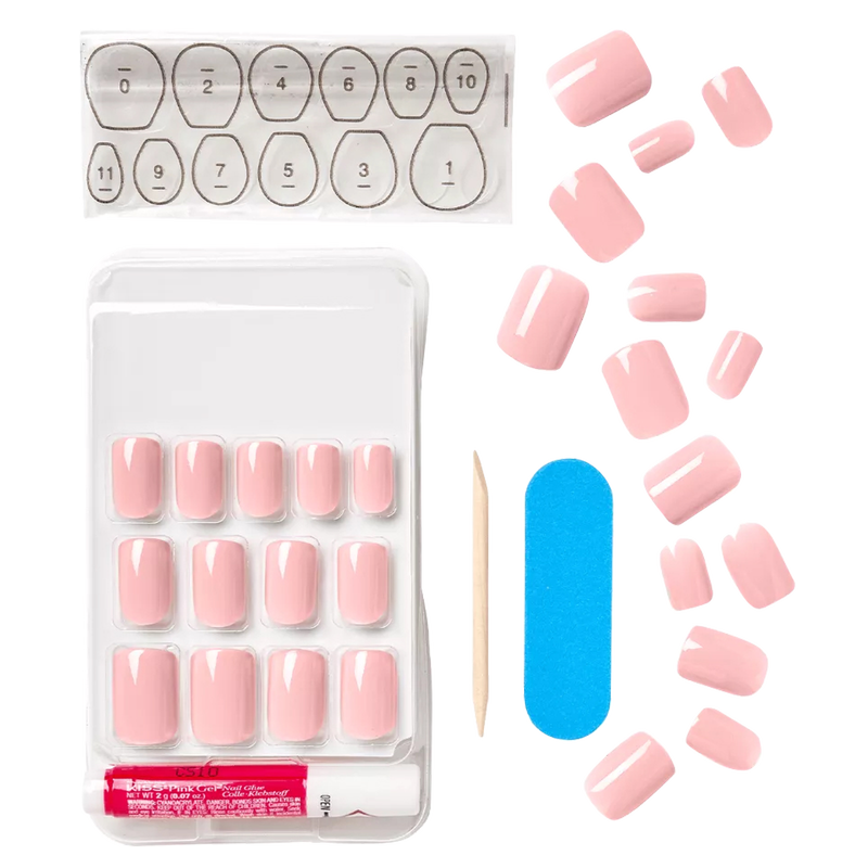 Kiss Gel Fantasy Ready-To-Wear Fake Nails Pink 28 ct