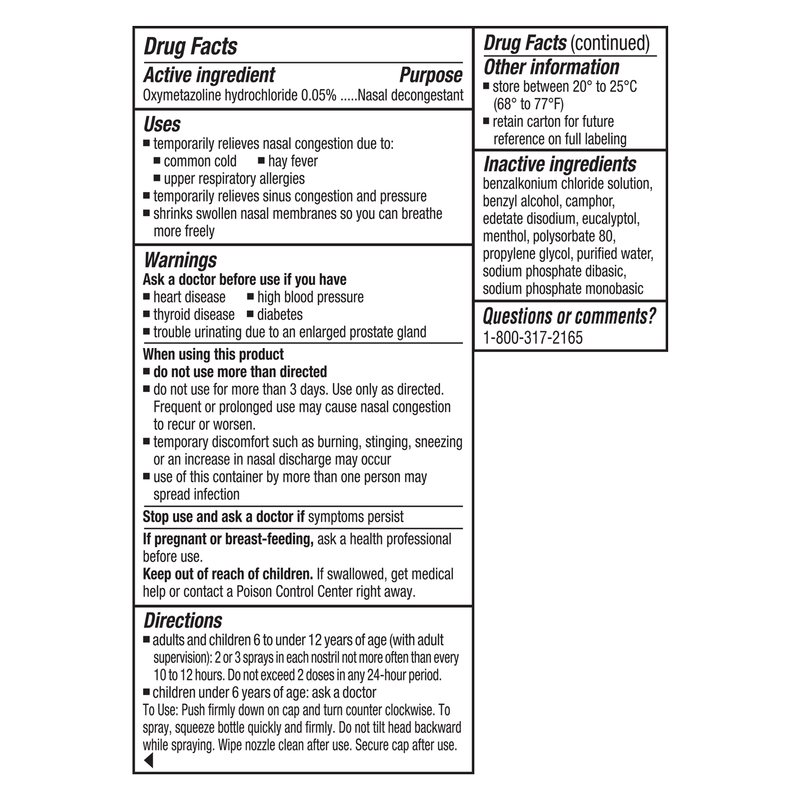 Afrin Severe Congestion Nasal Spray Congestion Relief 15ml