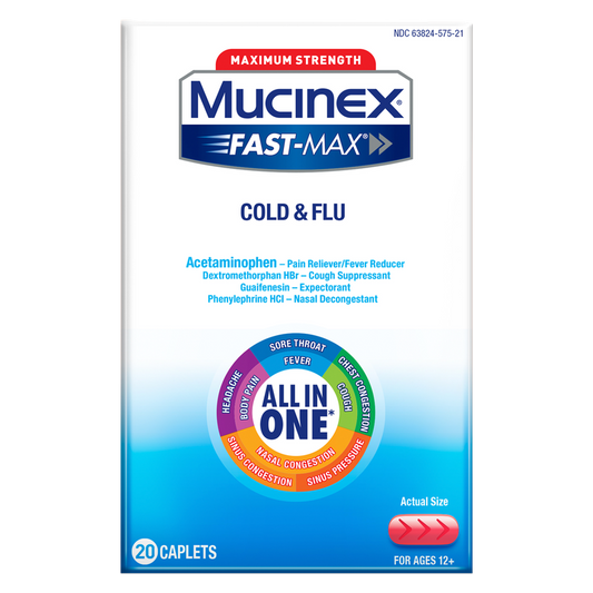 Mucinex Maximum Strength Fast Max Cold & Flu Caplets - 20 Ct