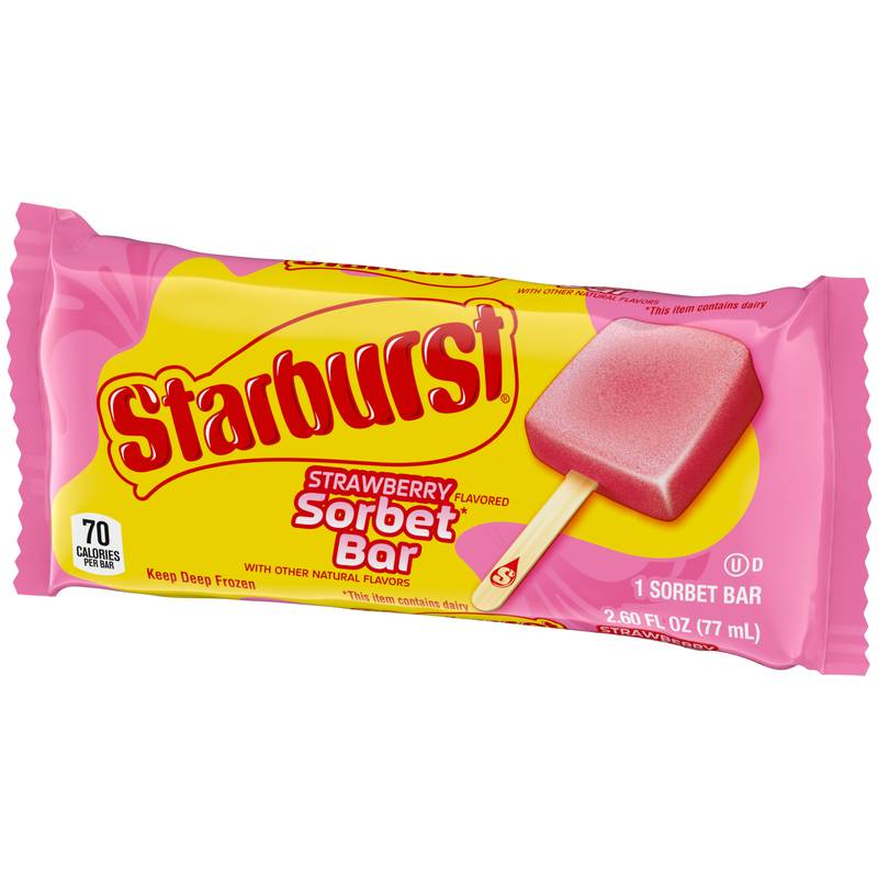 STARBURST Strawberry Sorbet Ice Cream Bar, 1ct