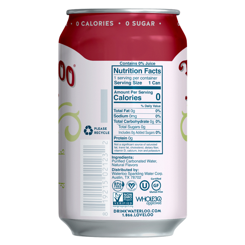 Waterloo Cherry Limeade Sparkling Water 12oz Can