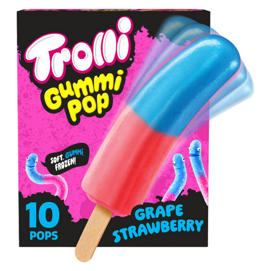 Trolli Grape Strawberry Frozen Gummi Pops, 10ct