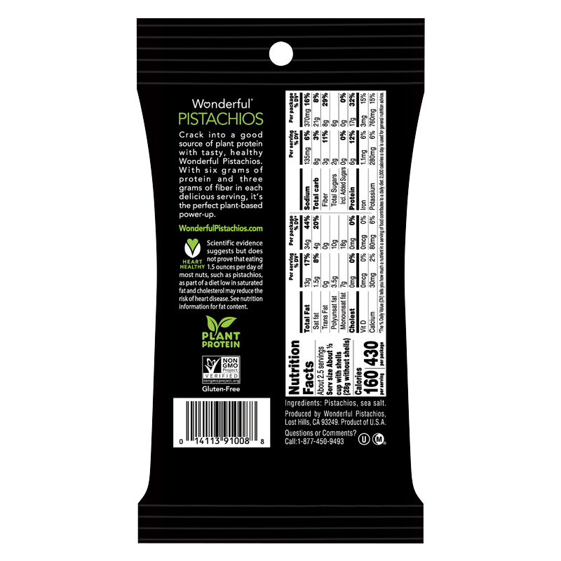 Wonderful Shelled Roasted & Salted Pistachios 5oz