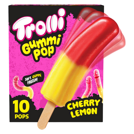 Trolli Cherry Lemon Frozen Gummi Pops, 10ct