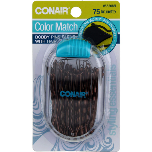 Conair Color Match Bobby Pins, Brunette 