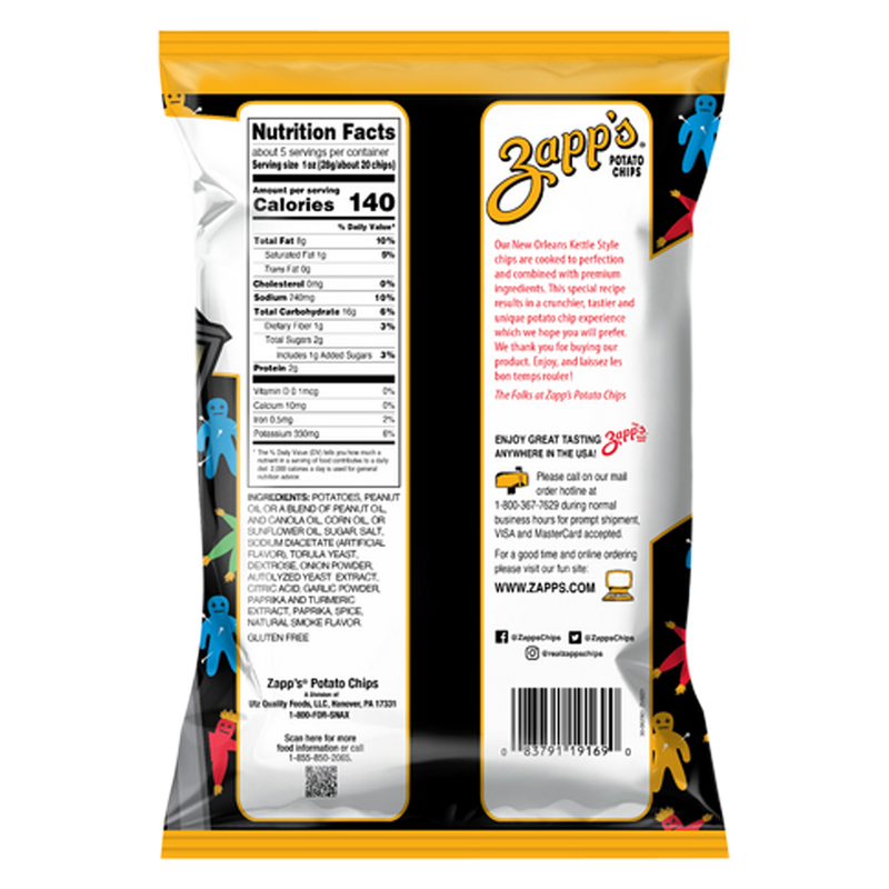 Zapp's Voodoo Kettle Potato Chips 4.75oz