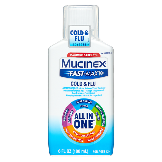 Mucinex Fast-Max Adult Cold & Flu Liquid 6oz
